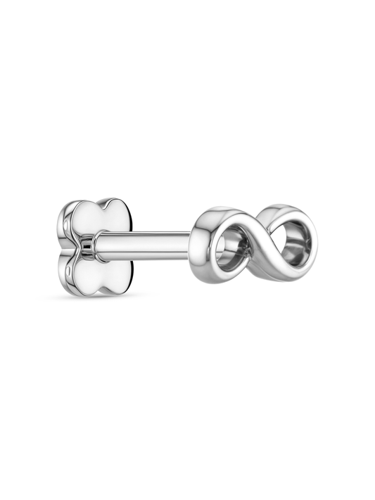 Infinity Piercing Stud In Platinum