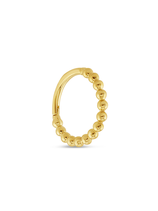 Seamless 14K Gold Ball Hoop