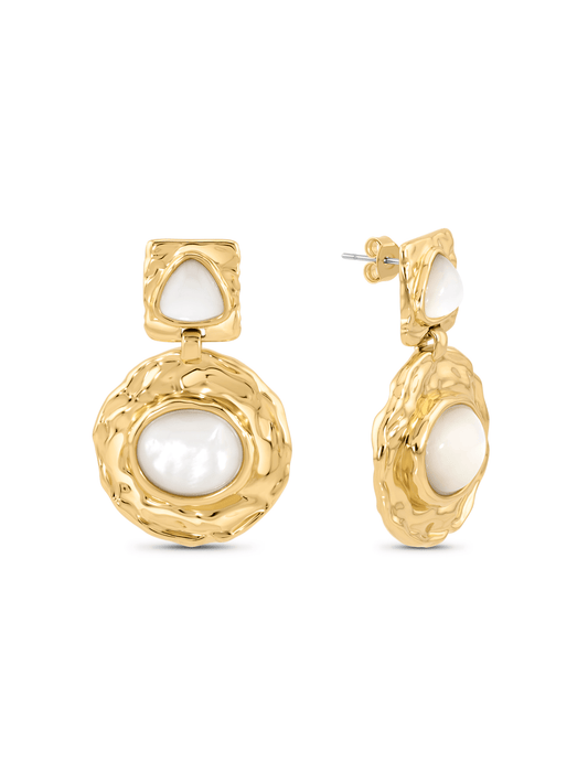 Aurum Mother-Of-Pearl Drop Earrings In Gold