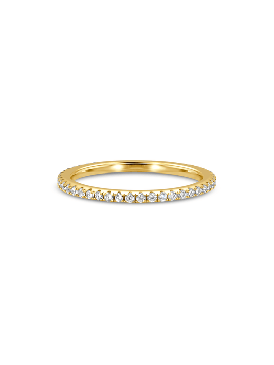 Crystal Pavé Ring in Gold