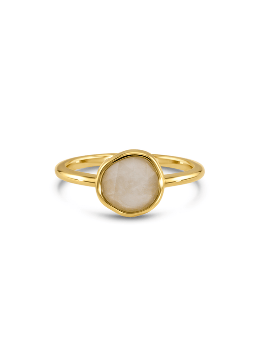 Irregular Moonstone Ring In Gold