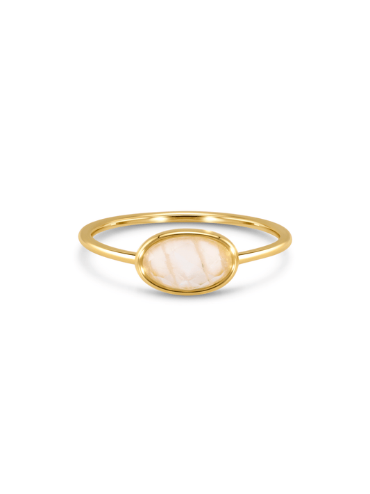 Semi-Precious Moonstone Ring in Gold