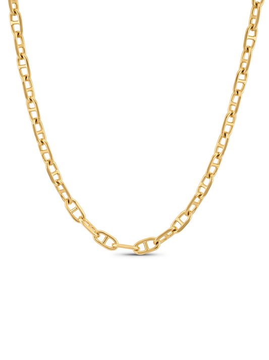 Anchor Chain Necklace In Gold