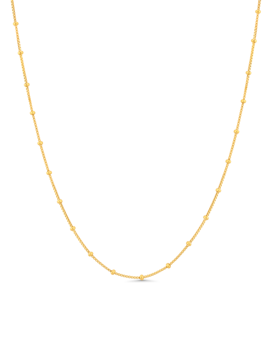 Box Ball Chain Necklace In Gold
