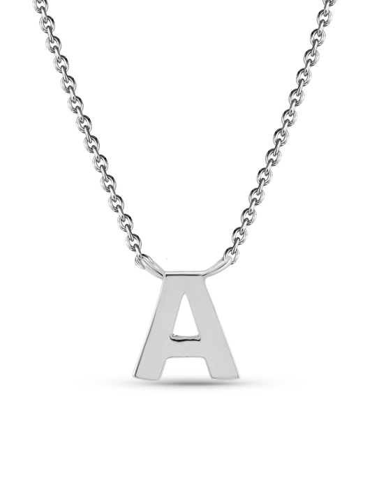 Initial A Necklace In Silver