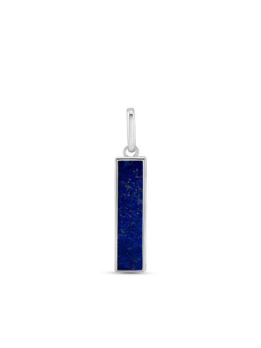 Thread-On Lapis Charm In Silver