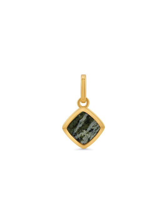 Thread-On Green Zebra Charm In Gold