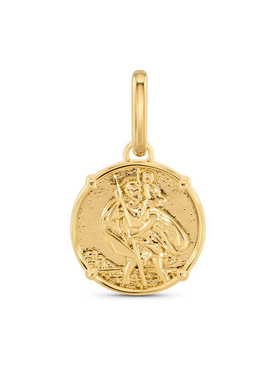 Thread-On St Christopher Charm In Gold