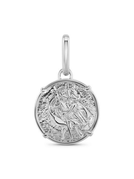 Thread-On St Christopher Charm In Silver
