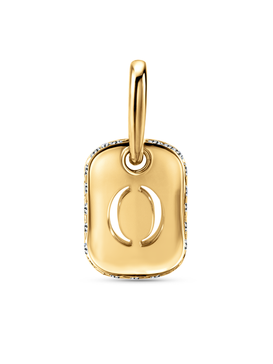 Thread-On Initial O Charm in Gold