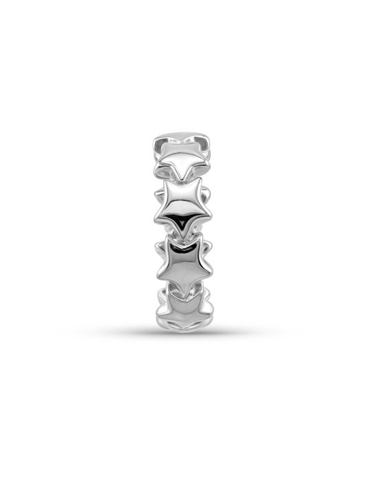Thread-On 3D Star Charm In Silver