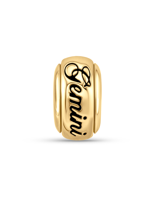 Thread-On 3D Gemini Charm In Gold