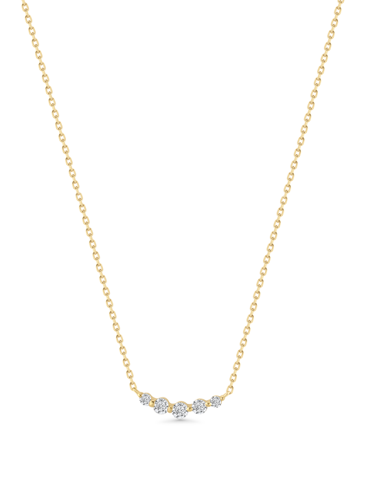 Fine 14K Yellow Gold & 5 Lab-Grown Diamond Pendant Necklace