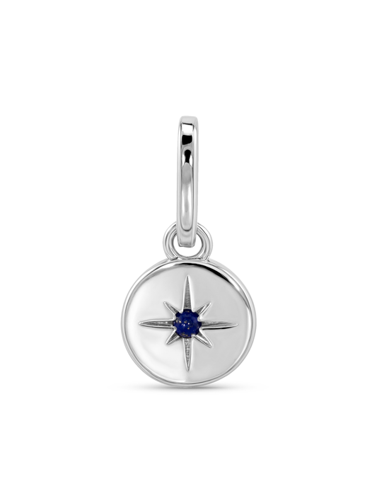 Thread-On September Birthstone Lapis Charm In Silver