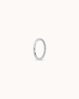 Seamless Pavé Hoop In Platinum