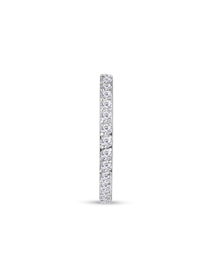 Seamless Pavé Hoop In Platinum
