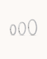 Seamless Pavé Hoop In Platinum