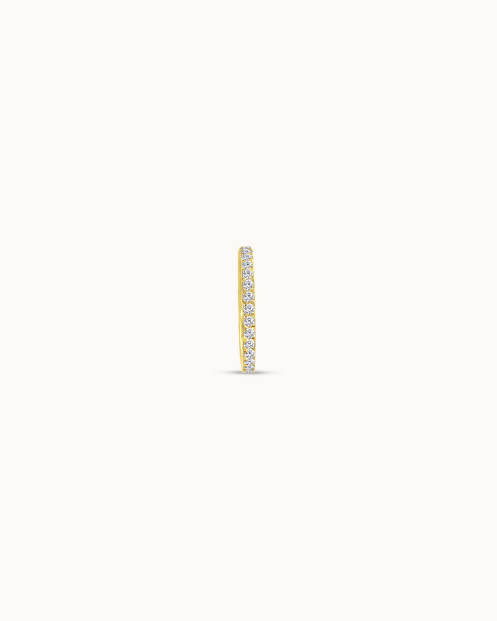 Seamless Pavé Hoop In Gold