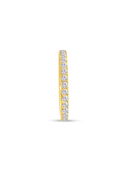 Seamless Pavé Hoop In Gold