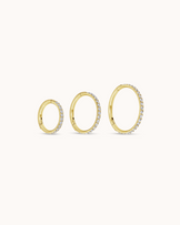 Seamless Pavé Hoop In Gold