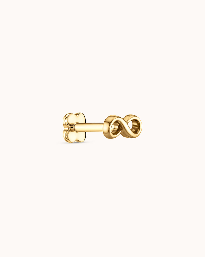 Infinity Piercing Stud In Gold