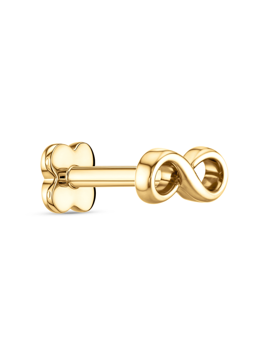 Infinity Piercing Stud In Gold