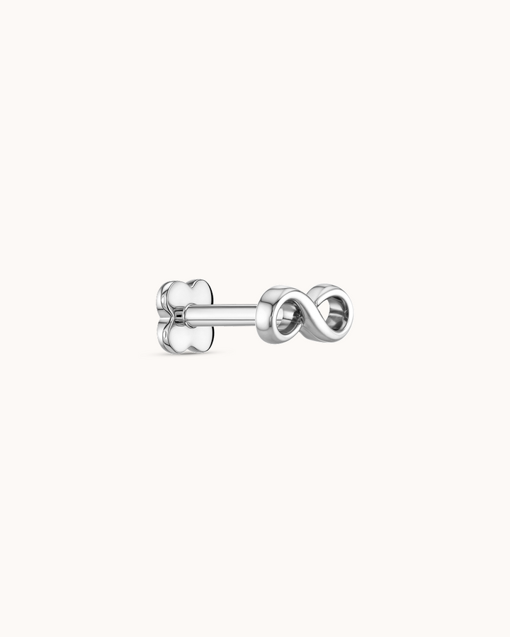 Infinity Piercing Stud In Platinum