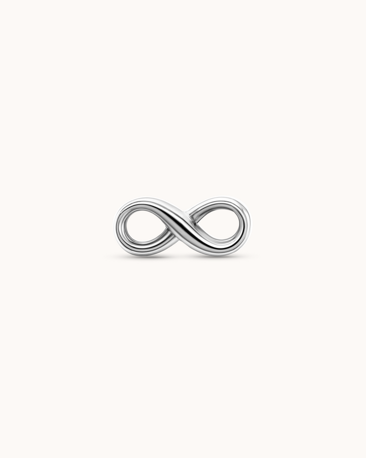 Infinity Piercing Stud In Platinum
