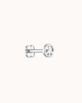Peace Sign Piercing Stud In Platinum