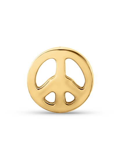 Peace Sign Piercing Stud In Gold