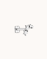 4 Star Bar Piercing Stud In Platinum