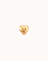 3D Heart Piercing Stud In Gold