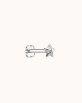 3D Star Piercing Stud In Platinum
