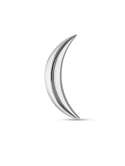 Curve Bar Piercing Stud in Platinum