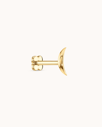 Curve Bar Piercing Stud in Gold