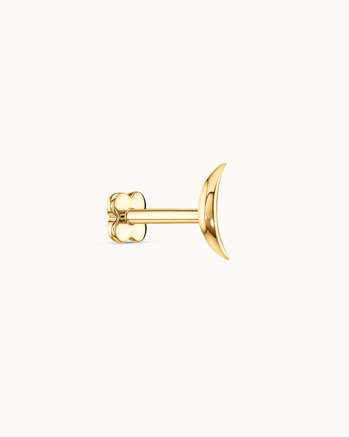 Curve Bar Piercing Stud in Gold