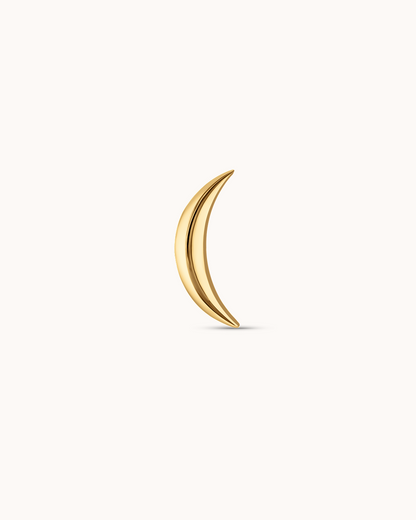 Curve Bar Piercing Stud in Gold