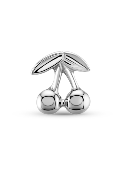 Cherry Piercing Stud In Platinum