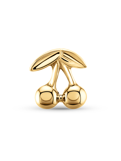 Cherry Piercing Stud In Gold