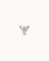 Crystal Triangle Piercing Stud In Gold