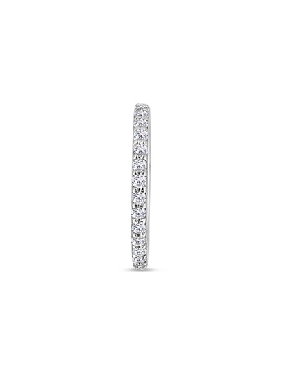 Seamless 14K Gold & White Topaz Pavé Hoop