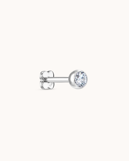 14K Gold & Lab-Grown Diamond Bezel Piercing Stud