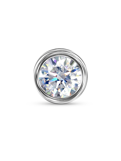 14K Gold & Lab-Grown Diamond Bezel Piercing Stud