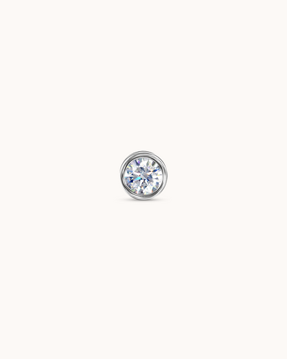 14K Gold & Lab-Grown Diamond Bezel Piercing Stud