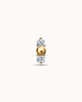 14K Gold & Lab-Grown Diamond Ball Cluster Piercing Stud