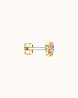 14K Gold Topaz Eye Cluster Piercing Stud