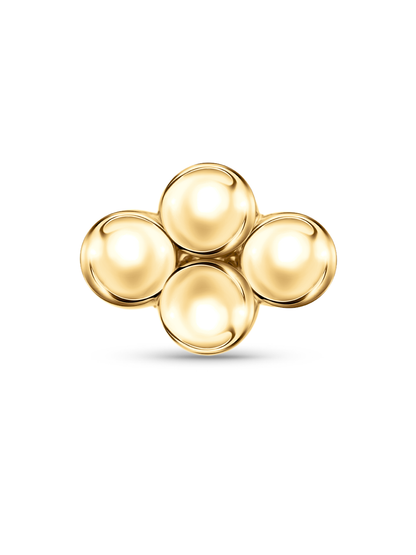 14K Gold 4 Ball Piercing Stud