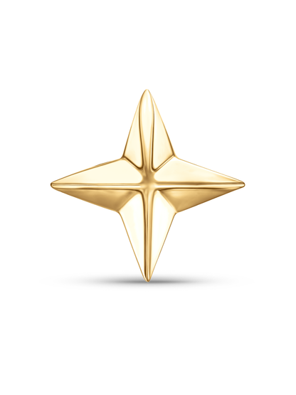 14K Gold Star Piercing Stud