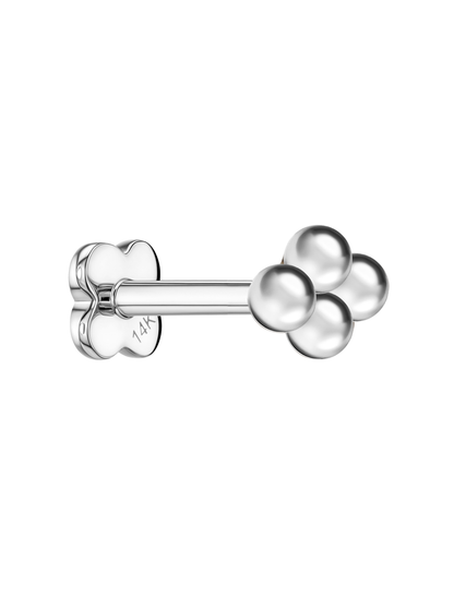 14K Gold 4 Ball Piercing Stud