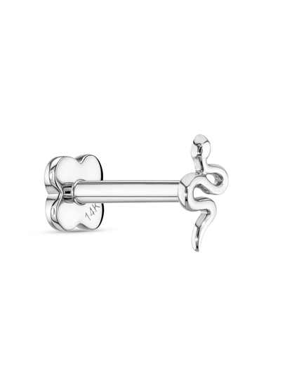 14K Gold Snake Piercing Stud
